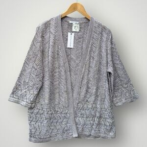 🎉5 for $45  🎉NWT Notations open cardigan Sweater women’s size 1X